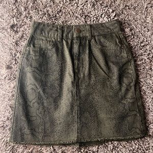 Ultra High Rise Denim Skirt